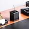 Dacasso Black Bonded Leather Pencil Cup AG-1410 - alternate 2